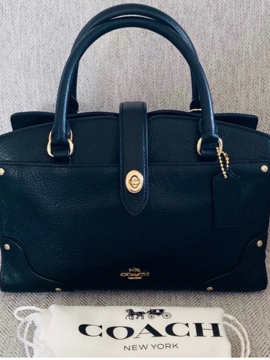 Coach Handbags - Coach Black Pebbled Leather Satchel with Gold Hardware
Nwts